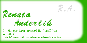 renata anderlik business card
